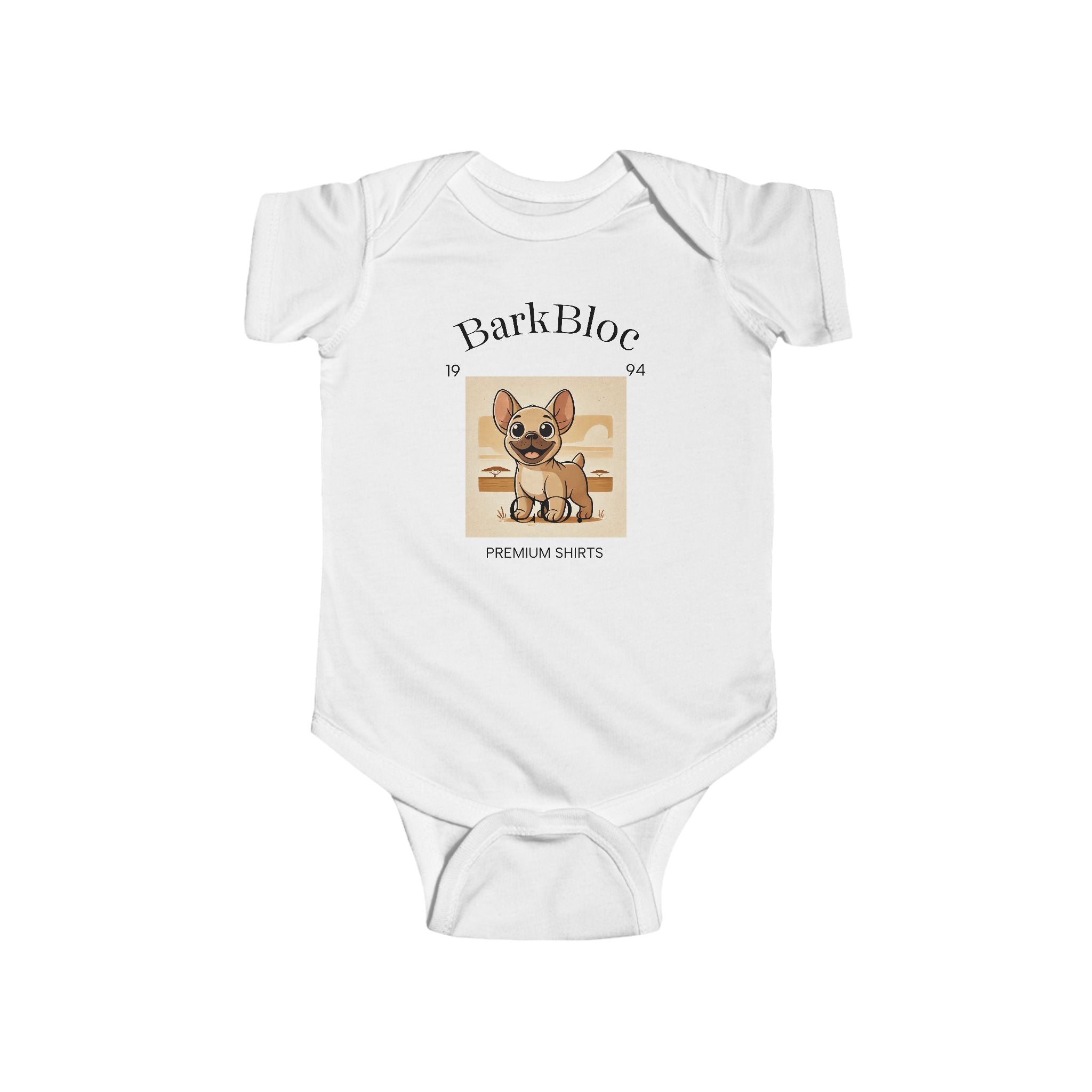 Cute Dog-Themed Infant Bodysuit, Baby Shower Gift, Eco-Friendly, New Parent Must-Have, BarkBloc Baby Wear