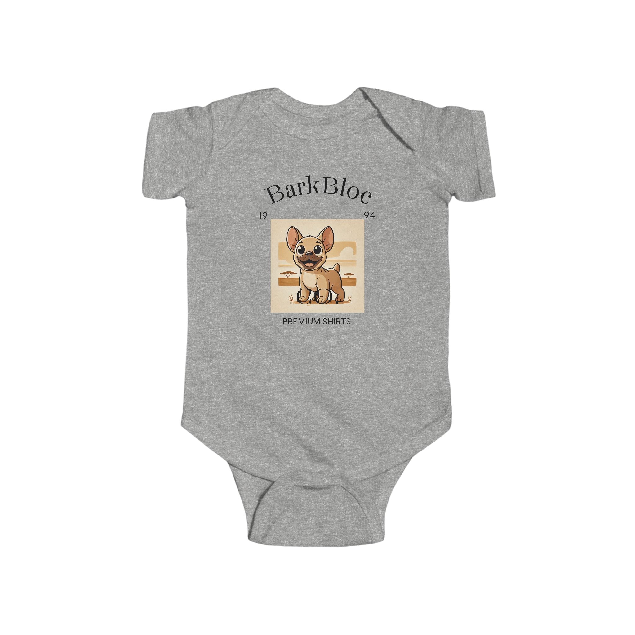 Cute Dog-Themed Infant Bodysuit, Baby Shower Gift, Eco-Friendly, New Parent Must-Have, BarkBloc Baby Wear